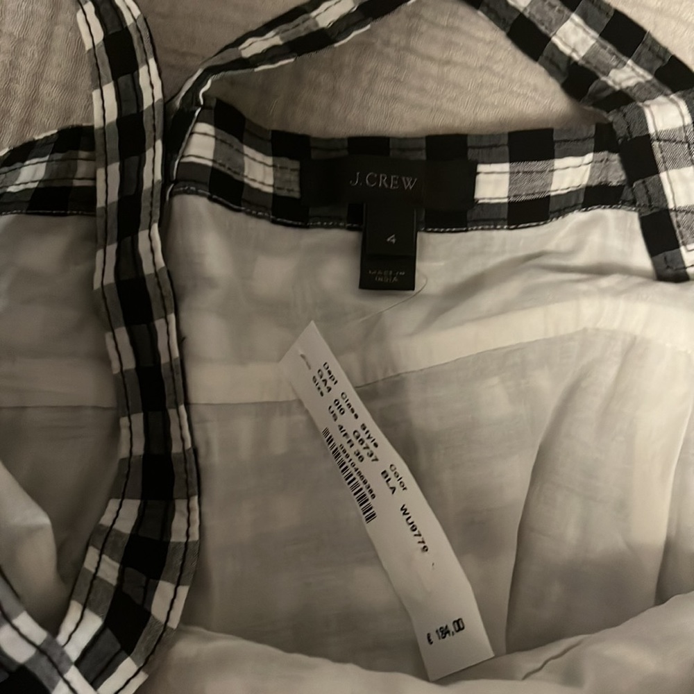 J crew gingham dress size 4 - Picture 5 of 9